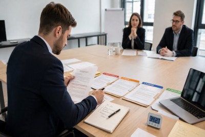 Bac à courrier pour un assessment