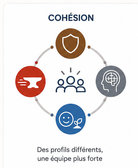 Coh&eacute;sion d'&eacute;quipe avec le MBTI